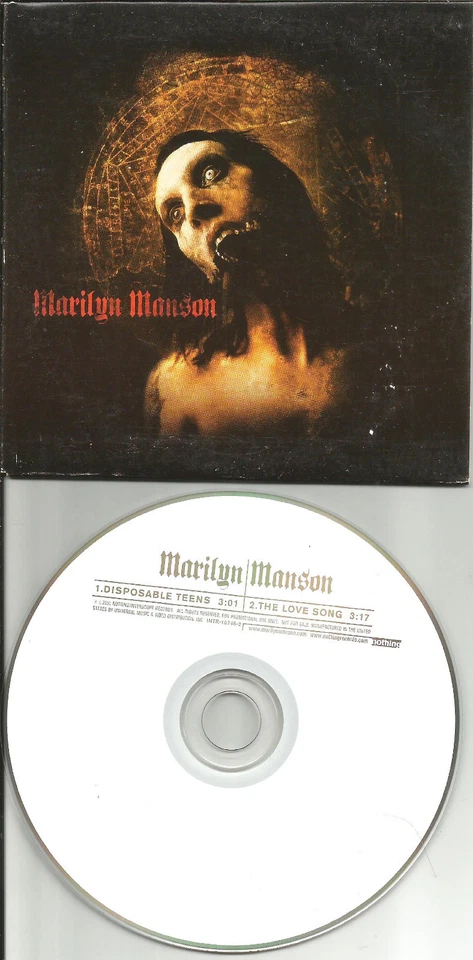 MARILYN MANSON 2 TRK SAMPLER LIMITED PROMO DJ CD single 2000 USA w/ TOUR DATES Foto 1 de 1