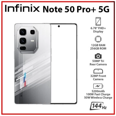 NEW Infinix Note 50 Pro+ Plus 5G RACING 12GB+256GB Dual SIM Android Mobile Phone - Bild 1 von 2