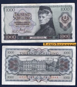 Austria 1000 Schillings 1/7/1966 G 517334 B - Bild 1 von 1