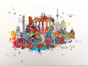 Birgit Osten - Berlino, grafica originale autografata numerata - Foto 1 di 1