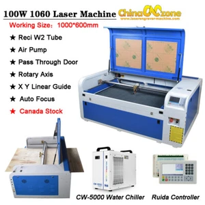 1060 100W CO2 Laser Cutting Engraver Machine RUIDA Controller & CW-5000 Chiller - Picture 1 of 11