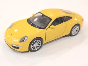 Welly 1/34 PORSCHE 911 CARRERA S Coupe, Yellow Diecast Metal Model (#43661) - Picture 1 of 11