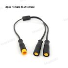 Waterproof M8 1 male to 2 female 3/4/5/6 pin ebike Bicycle Butt Joint Plug cable