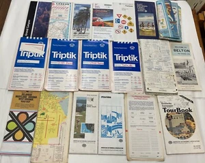 Lote #3 mapas surtidos vintage y ciudades y estados trípticos (40ct) - Imagen 1 de 6