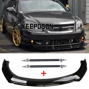 Alerón divisor labial delantero brillo para Chevrolet Cobalt SS con varillas de puntales - Imagen 1 de 17
