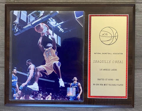 NBA Shaquille O'Neal Shaq Photo On Wood Plaque - Los Angeles Lakers #34 - 15x12 Cover