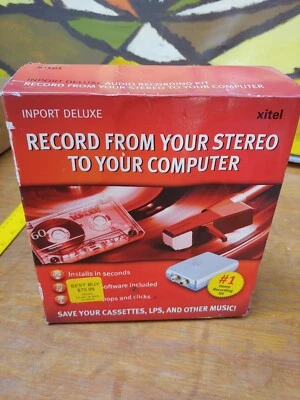 Xitel Inport Deluxe Stereo To PC Audio Recording Kit Converter Cassette  - Image 1 of 4