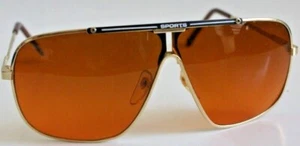 NWT True Vintage navigator frame w/ true blue blocker w/ sport logo sunglasses - Picture 1 of 9
