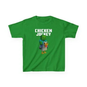 Kids Chicken Jockey T-Shirt, Gamer Gift Fun Shirt, Unisex Tee for Boys an Girls - Picture 1 of 44