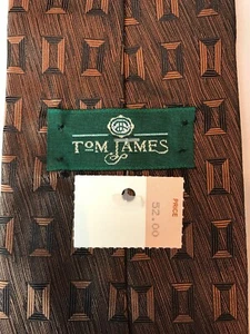 Nueva corbata para hombre Tom James 100 % seda 62"" de largo 4"" de ancho hecha en EE. UU. - Imagen 1 de 8