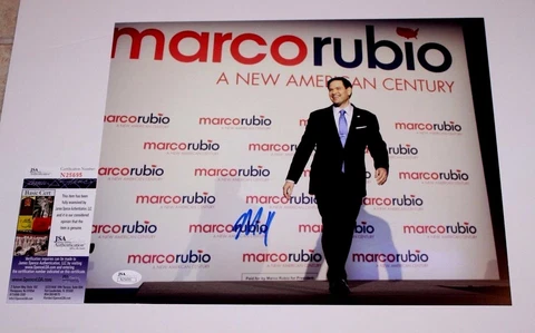 2016 REPUBLICAN MARCO RUBIO FOR PRESIDENT SIGNED CAMPAIGN 11X14 PHOTO A JSA COA Cover