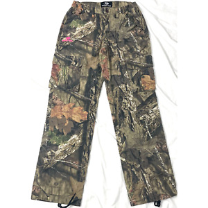 Vintage y2k Women's S Mossy Oak Camo Camouflage Cargo Hunting Pants pink logo