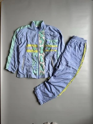 Vintage 80s Adidas Nylon Tracksuit Jacket Pants Size M - Image 1 of 4