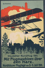 Dt. Reich Pionierflugpost offizielle Postkarte Nordhäuser Flugtage 1911 (3062)