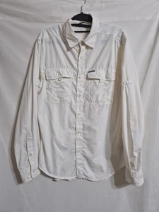 Columbia Titanium Omni Dry Off-White Long Sleeve Button Up Mens Size M Shirt - Picture 1 of 19