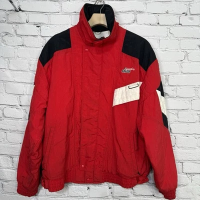Jaqueta de esqui masculina vintage ROFFE tamanho L latitude Thinsulate vermelha anos 80 EUA bombardeiro - Imagem 1 de 4