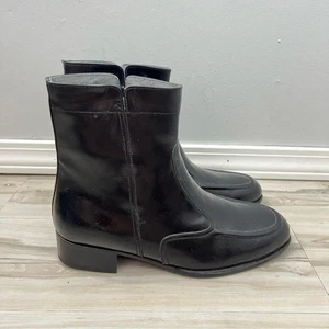 Botas de cuero Botany 500 nuevas sin etiquetas para hombre talla 9 anchas negras - Imagen 1 de 8