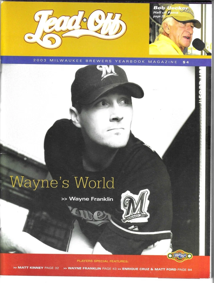 2003 Milwaukee Brewers vs Rockies Lead- Off Program / Yearbook - Wayne Franklin - Image 1 of 1