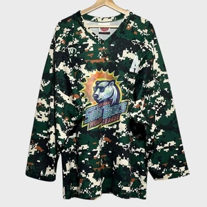 Vtg K1 Orlando Solar Bears House League Camo Hockey Jersey Medium M - Picture 1 of 5