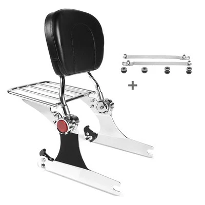 Sissy Bar for Harley Davidson Dyna Street Bob 2009-2017 w. Docking-Kit chrome Foto 1 de 4