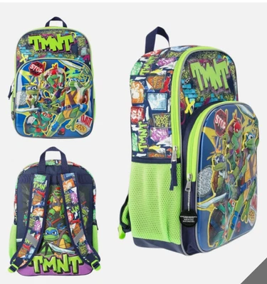Mochila Teenage Mutant Ninja Turtles para niños 17" 3D que brilla en la oscuridad, verde ¡NUEVA! Foto 1 de 4