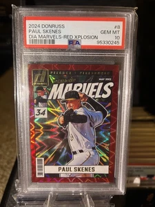 2024 Panini Donruss - Diamond Marvels Paul Skenes #8 Red Xplosion /99 (RC) - Bild 1 von 2