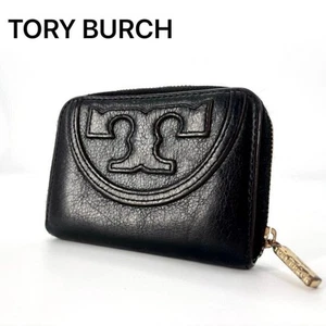 TORY BURCH Coin Case Leather Black Authentic - Picture 1 of 9