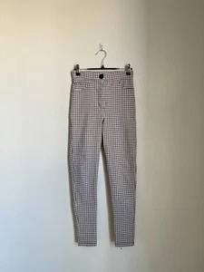 Legging para mujer Zara ventana a cuadros en crema/negro talla MEDIANA - Imagen 1 de 5