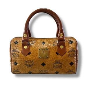 Vintage MCM Mini Boston Speedy Bag Cognac Visetos – Made in Germany, Excellent - Picture 1 of 17