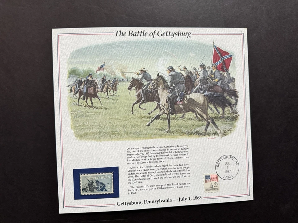 1980s US History Event Panel (039) +The Battle of Gettysburg #1180 +07-01-1863 - Image 1 of 1