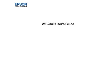 EPSON WF-2830 Printer Instruction User Guide Manual A5 Colour 294 pages - Picture 1 of 1