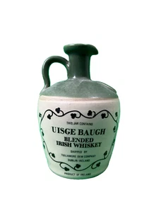 Vintage Tullamore Dew Uisge Baugh Irish Whiskey Stoneware Jug Without Wax Seal - Picture 1 of 4