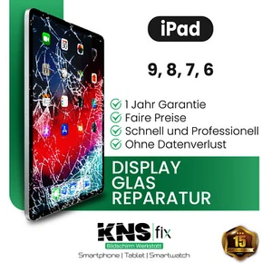 Apple iPad 6 / 7 / 8 / 9 Wyświetlacz Przednie szkło Naprawa Szkło Wymiana✅ 24 godziny! - Zdjęcie 1 z 5