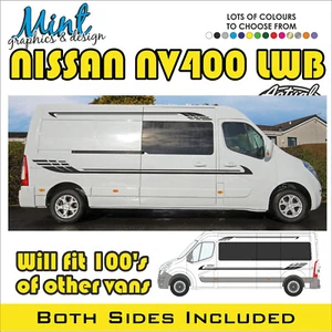 LWB NISSAN NV400 L3 autocaravana cámper calcomanías pegatinas furgoneta gráficos SIN P&P 026 - Imagen 1 de 4