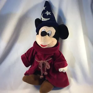 Disney Mickey Mouse Sorcerer Wizard Stuffed Animal Plush 17" - Picture 1 of 8