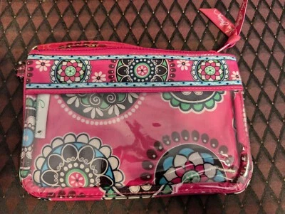 VERA BRADLEY Cupcakes Rosa PVC Vinilo Cremallera 8" Muñequera Organizador Retirado 2009 Foto 1 de 2