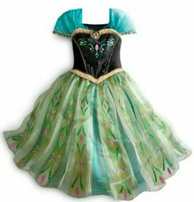 Disney Store Frozen Anna Coronation Vestido Disfraz De Lujo 7/8 2013 Original Foto 1 de 4