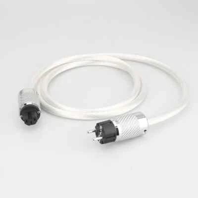 Hi-end OCC Silver Plated Audio Power Cable IEC US EU Schuko AC Mains Supply Wire - Image 1 of 4
