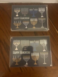 Neu in Box "Happy Chanukkah" Set mit 2 verpackten Karten je 10 Karten/Umschläge (20) - Bild 1 von 3