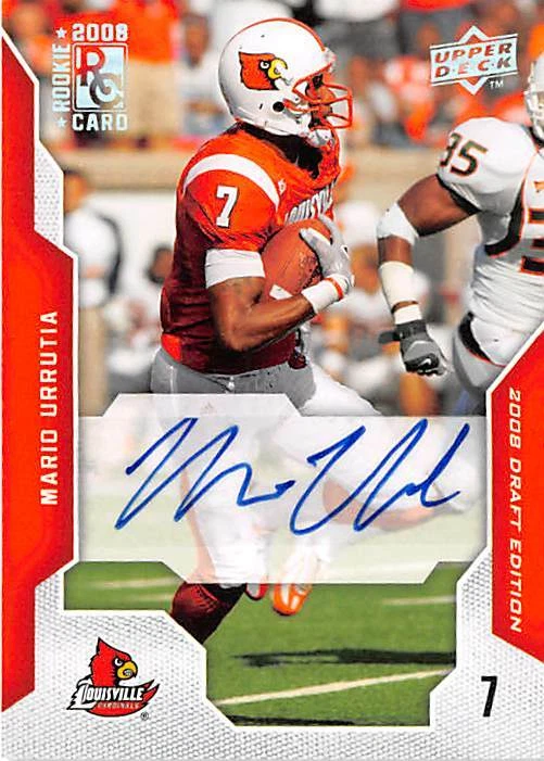Mario Urrutia autographed Football Card (Louisville) 2008 Upper Deck Rookie #70 - Image 1 of 1