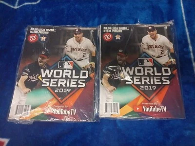 (2)2019 OFFICIAL MLB WORLD SERIES PROGRAM WASHINGTON NATIONALS VS HOUSTON ASTROS - Image 1 of 3