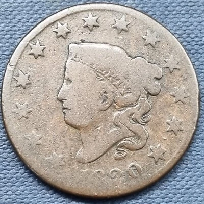 1820 Coronet Matron Head Large Cent 1c Circulated #78466 - Image 1 of 2