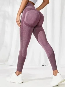 Women Scrunch Butt Lifting Workout Leggings Seamless High Waisted GYM Yoga Pants - Picture 1 of 30