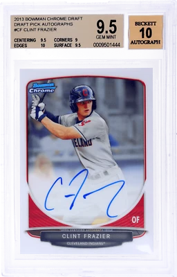 2013 Bowman Chrome Draft Clint Frazier Draft Pick Auto #CF BGS 9.5/10 - Image 1 of 2
