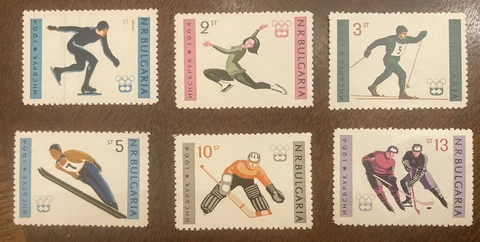 Bulgaria: Winter Olympics, SC #1311-16 Issued 1964, as seen here!! 03-03204 Cover