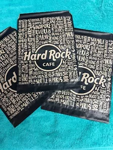 HARD ROCK CAFE SET OF 3 PAPER BAGS 10 x 17 INCHES WORLD CITIES COMBO LOT #1 - Picture 1 of 16