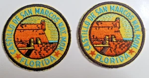 Castillo De San Marcos National Monument (2) Vintage Florida Patch - Bild 1 von 2