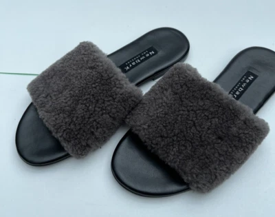Женские серые сандалии-шлепанцы Newbark из овчины US6 EU36 UK3 - Изображение 1 из 4
