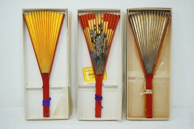 Abanicos monje budista x3 en caja original y buen estado de Japón 0521F5 Foto 1 de 4