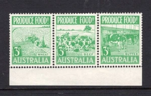 AUSTRALIA PREDECIMAL 1953 PRODUCE STRIP VERY FINE MNH.. - Picture 1 of 2